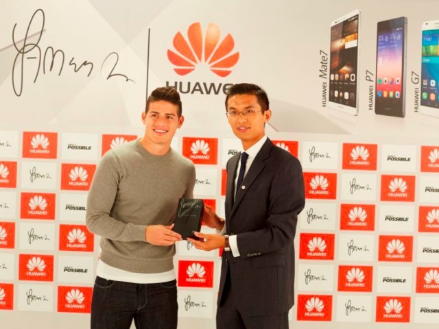 Huawe Colombia y James Rodriguez Huawe Colombia y James Rodriguez