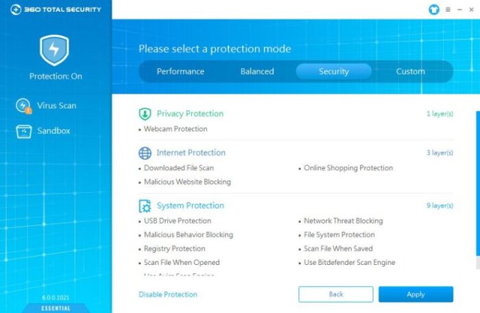 360 total security essential