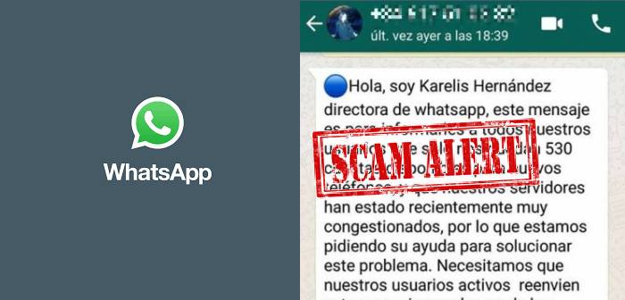 estafa con whatsapp