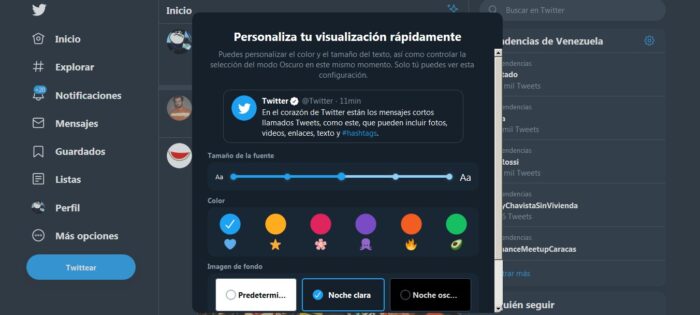 Personalizar Twitter