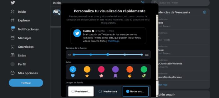 Personalizar Twitter