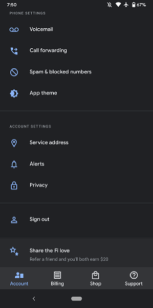 El nuevo tema oscuro viene con un selector de temas en la app