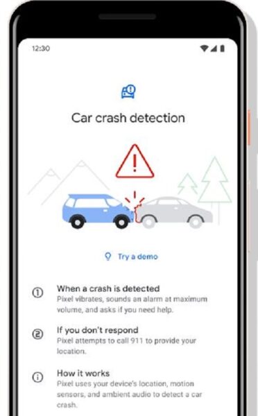 Pixel 4 tiene un modo para detectar choques de automoviles