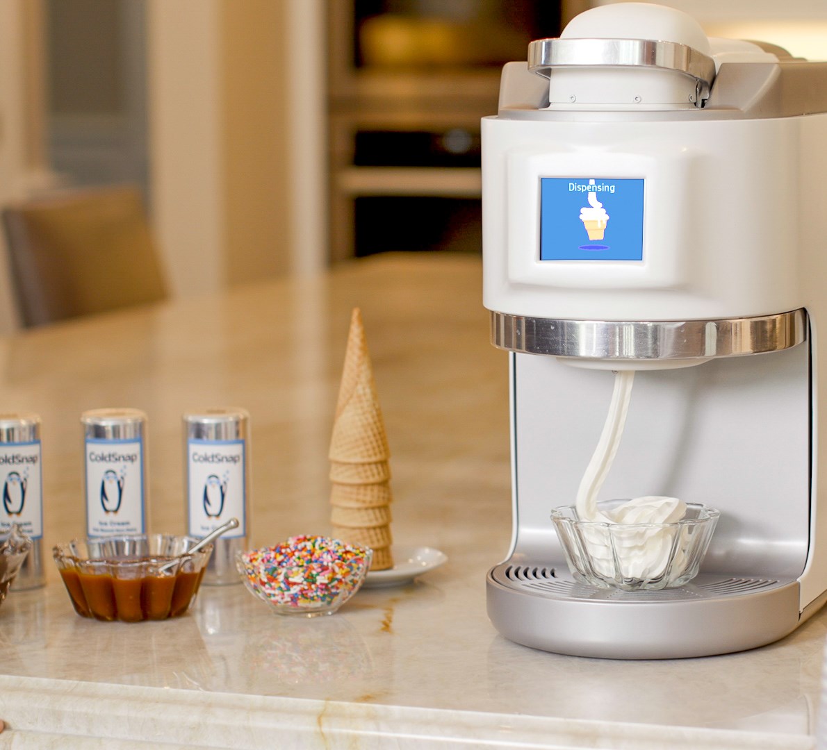 ColdSnap la máquina de helados con cápsulas de cilíndricas